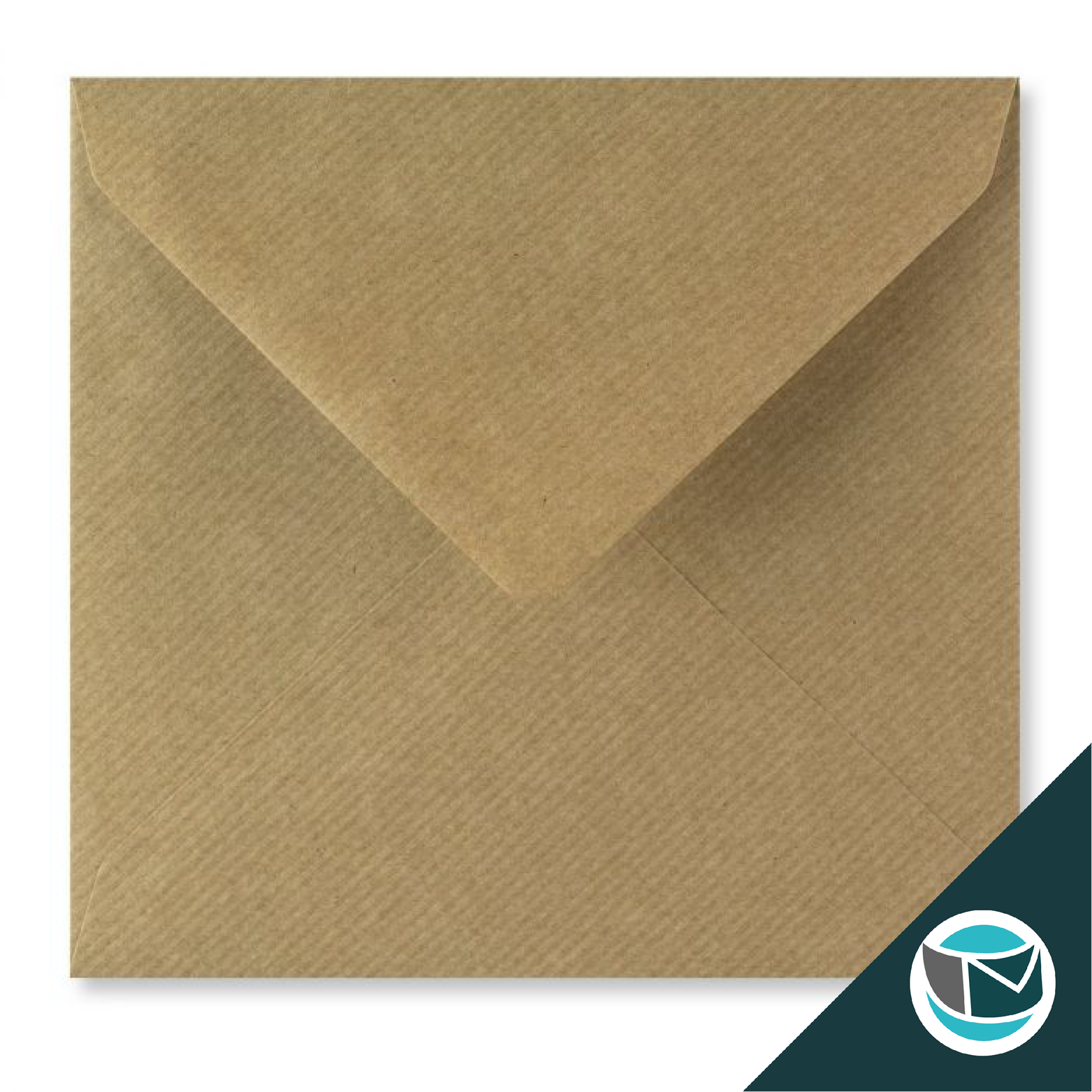 Gekleurde Envelop - 155x155 mm - Bruin Gestreept