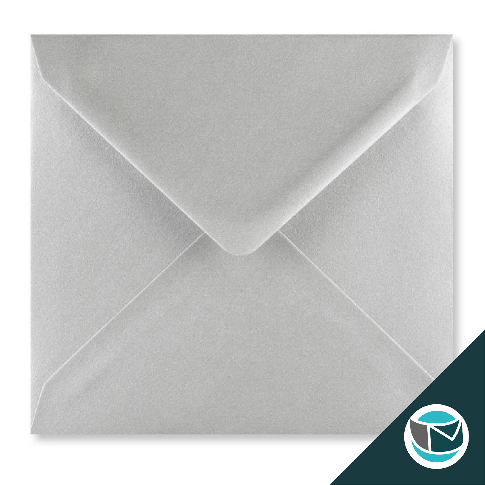 Gekleurde Envelop - 155x155 mm - Zilver Metallic