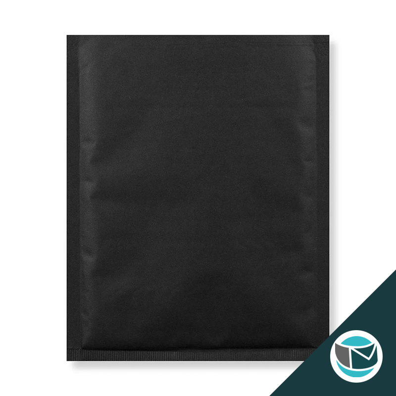Kraft luchtkussen envelop met strip - 230x230 mm - Zwart