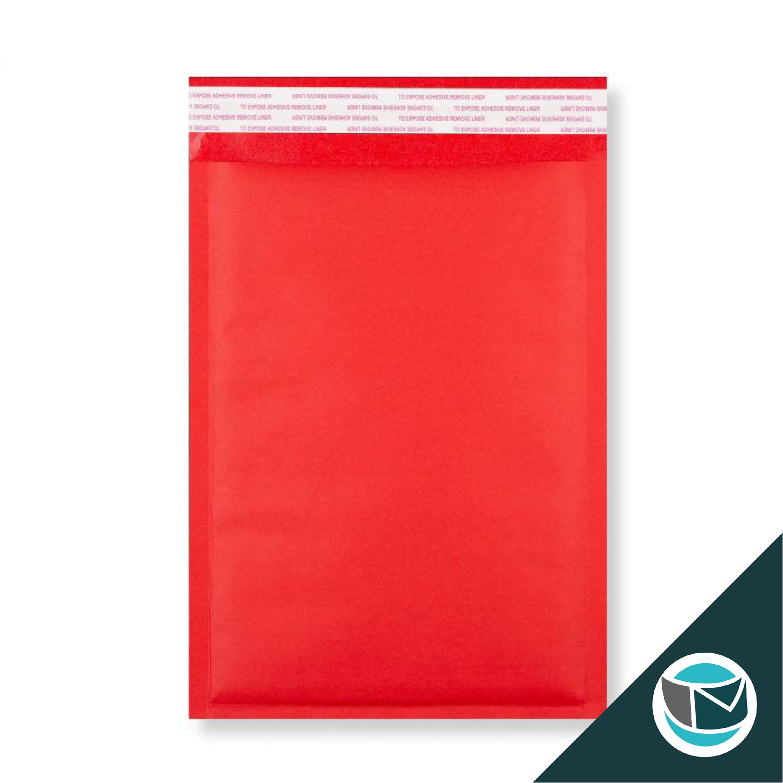 Kraft luchtkussen envelop met strip - 270x190 mm - Rood