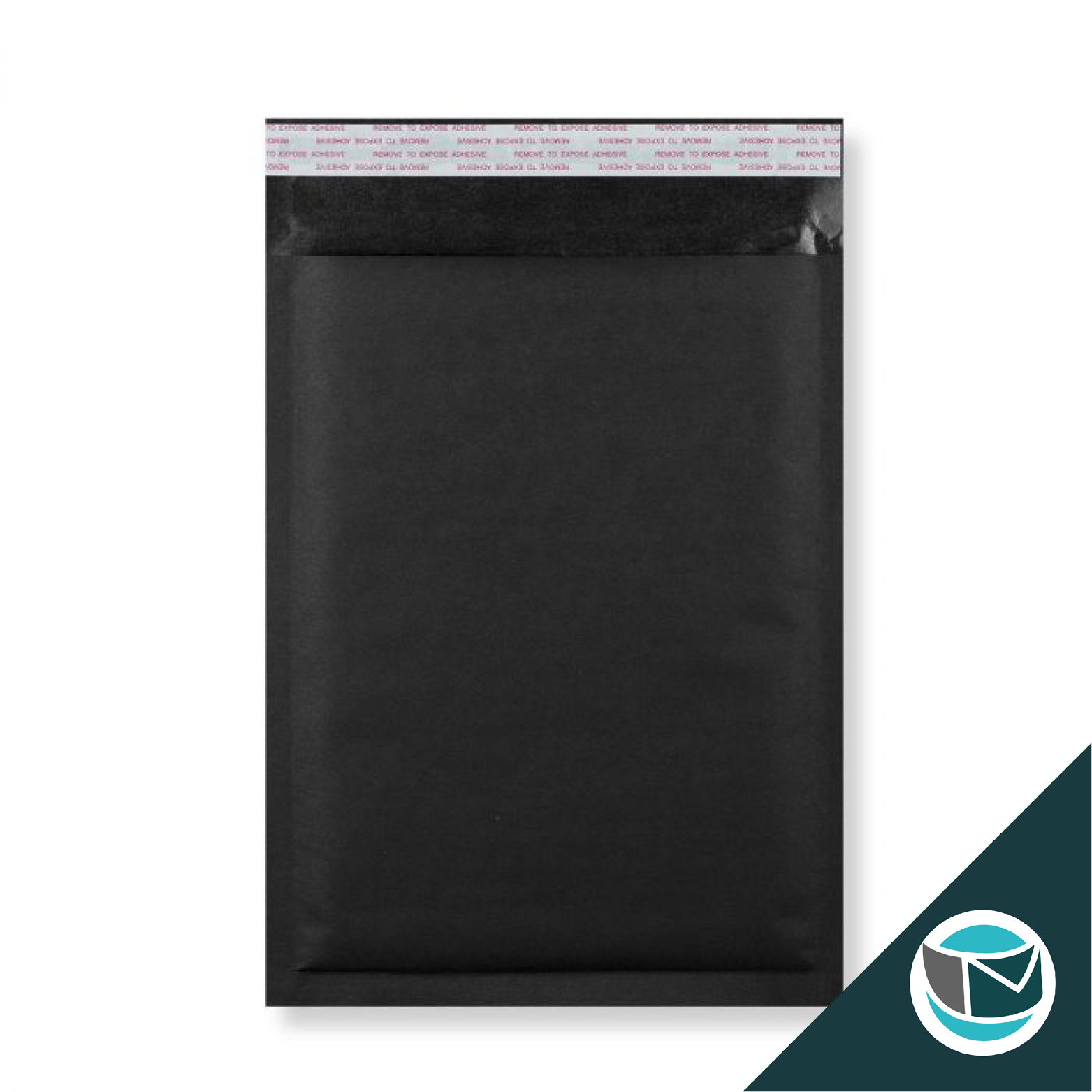 Kraft luchtkussen envelop met strip - 350x250 mm - Zwart