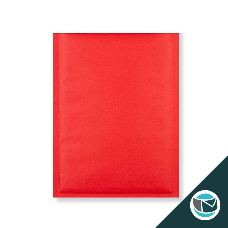Kraft luchtkussen envelop met strip - 450x320 mm (C3) - Rood