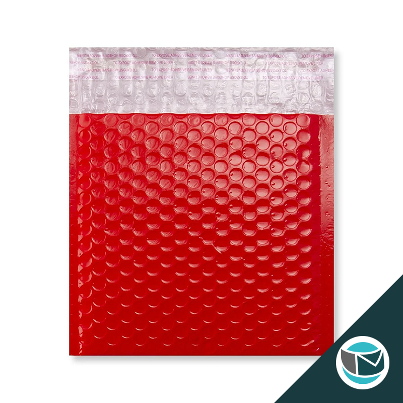 Kunststof Luchtkussenenvelop Hoogglans - 165x165 mm - Rood