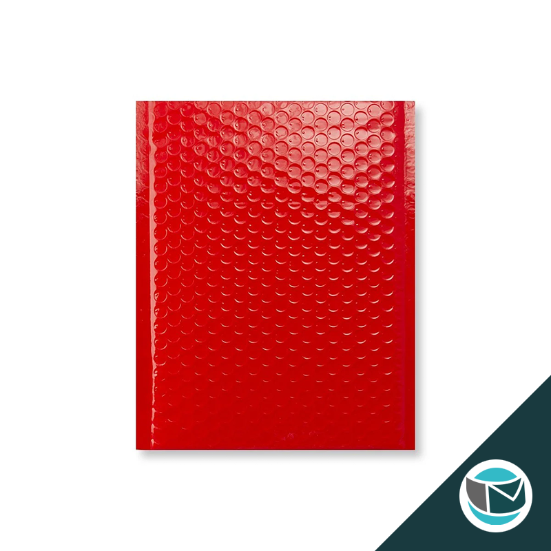 Kunststof Luchtkussenenvelop Hoogglans - 250x180 mm - Rood