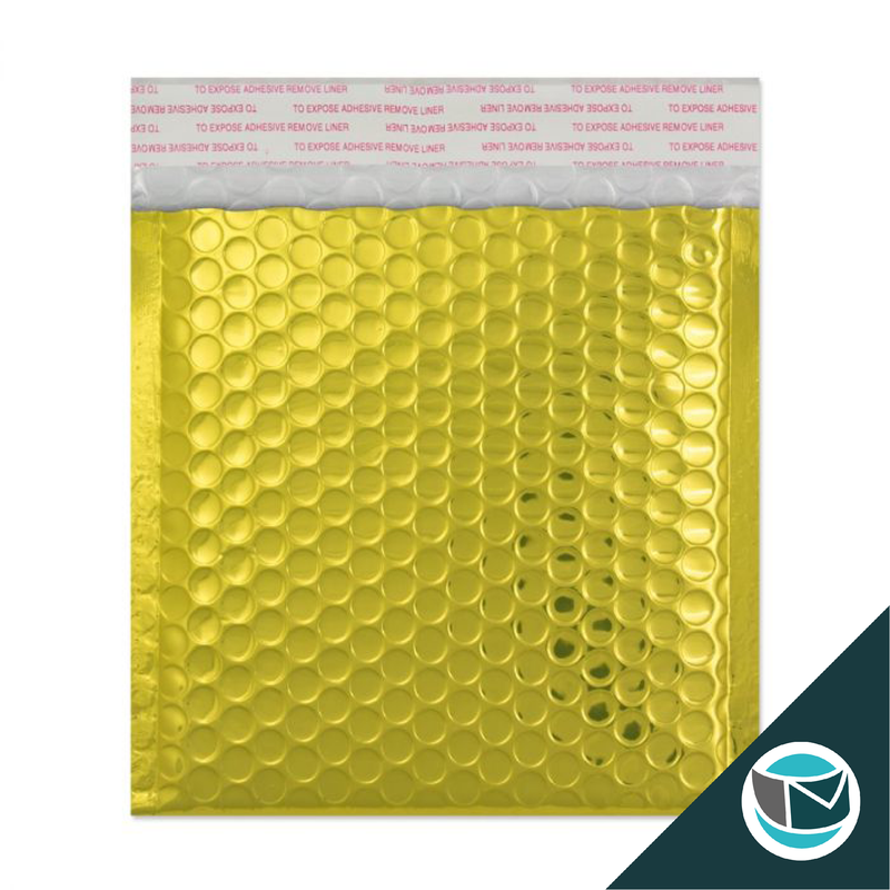 Metallic Luchtkussen Envelop - 165x140 mm - Goud