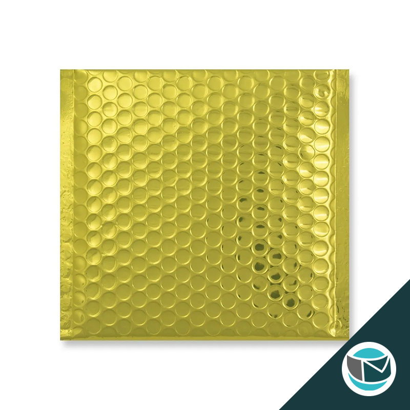 Metallic Luchtkussen Envelop - 165x140 mm - Goud