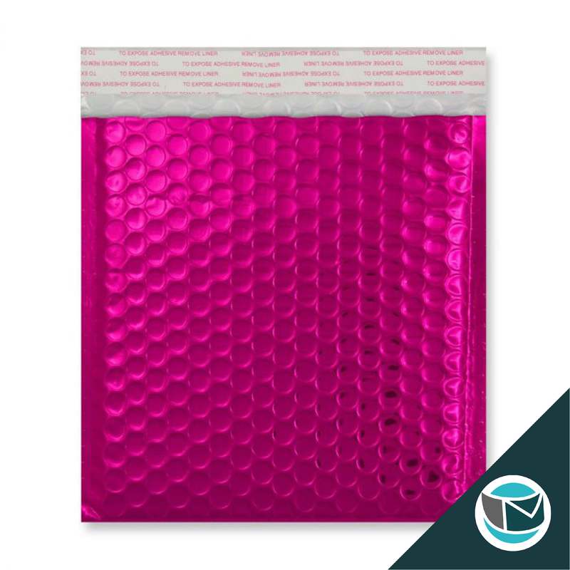 Metallic Luchtkussen Envelop - 165x165 mm - Roze