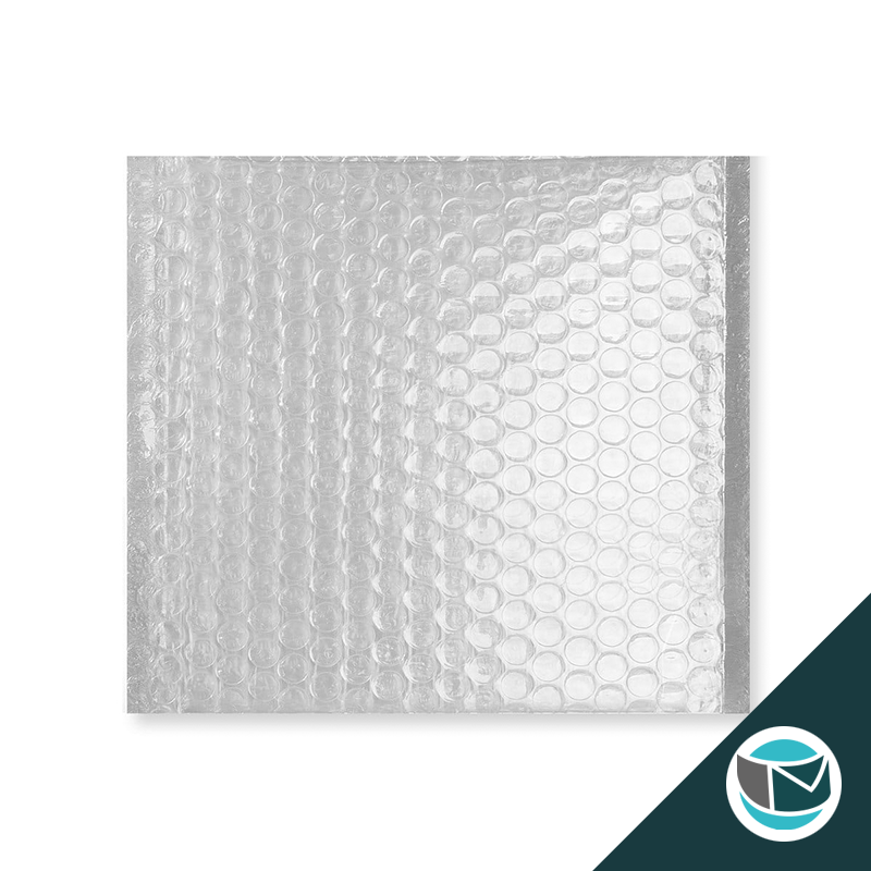 Metallic Luchtkussen Envelop - 165x165 mm - Transparant