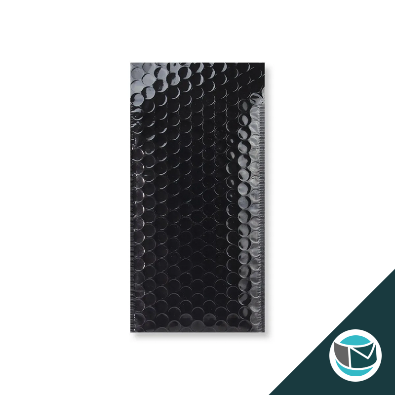 Metallic Luchtkussen Envelop - 180x100 mm - Zwart