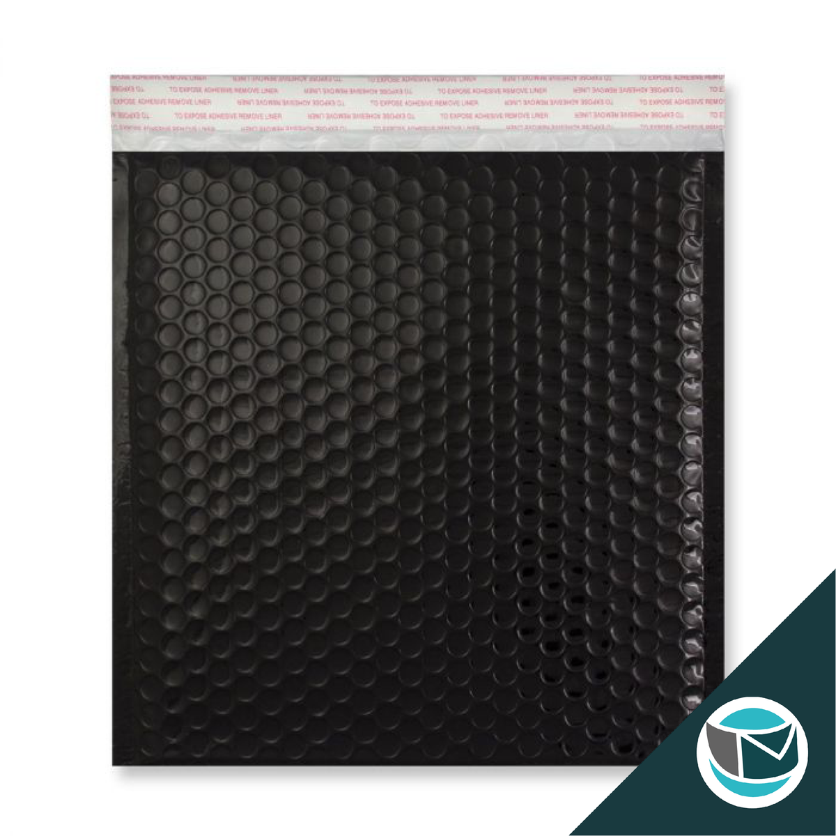 Metallic Luchtkussen Envelop - 230x230 mm - Zwart