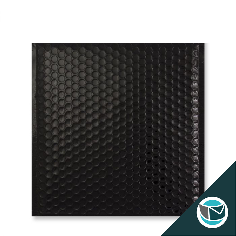 Metallic Luchtkussen Envelop - 230x230 mm - Zwart