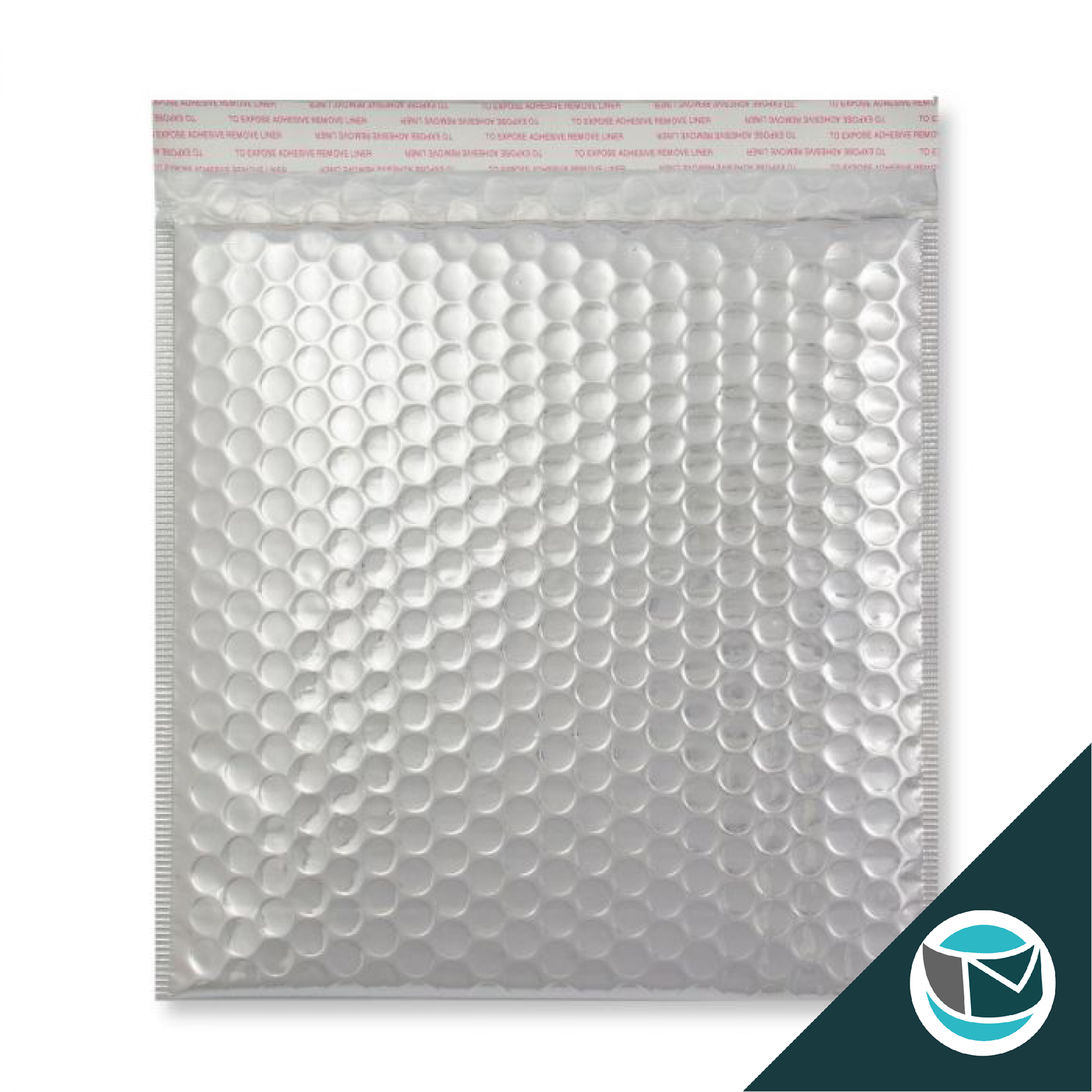 Metallic Luchtkussen Envelop - 230x230 mm - Zilver