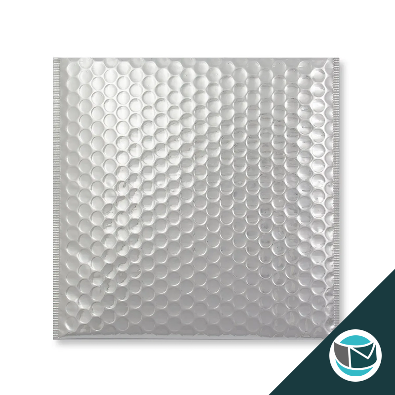 Metallic Luchtkussen Envelop - 230x230 mm - Zilver