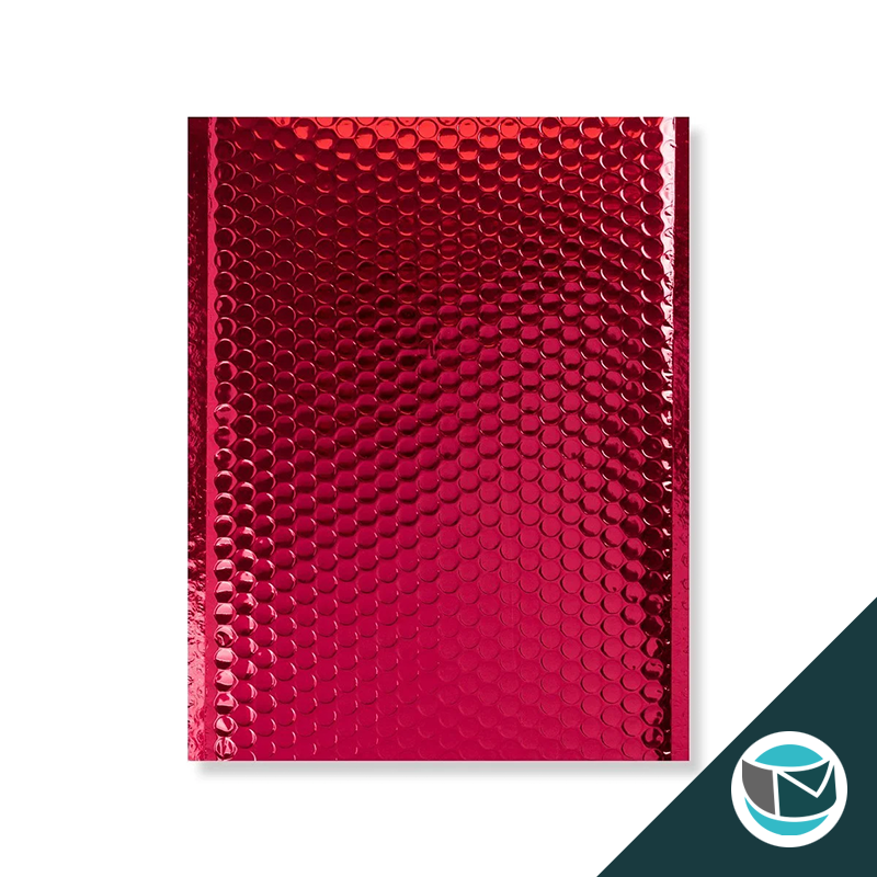 Metallic Luchtkussen Envelop - 324x230 mm (C4) - Rood