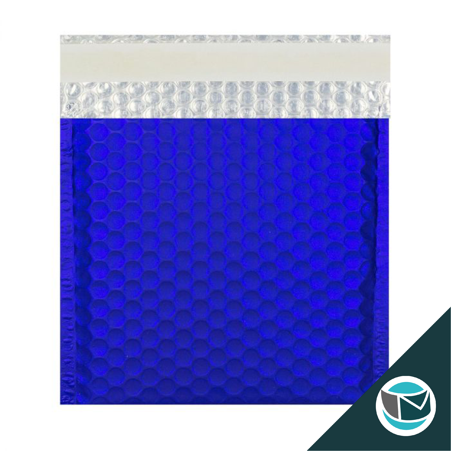 Metallic Luchtkussen Envelop Mat - 165x165 mm - Donkerblauw