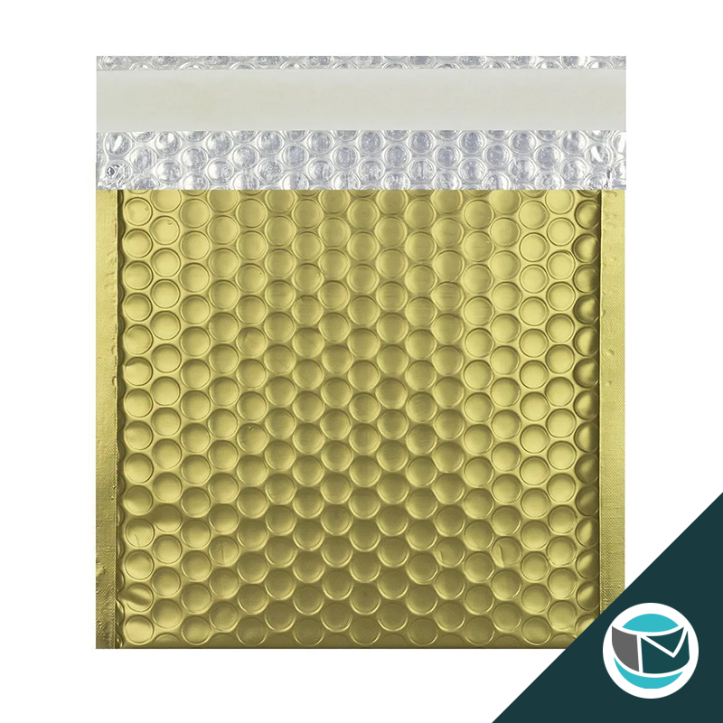 Metallic Luchtkussen Envelop Mat - 165x165 mm - Goud