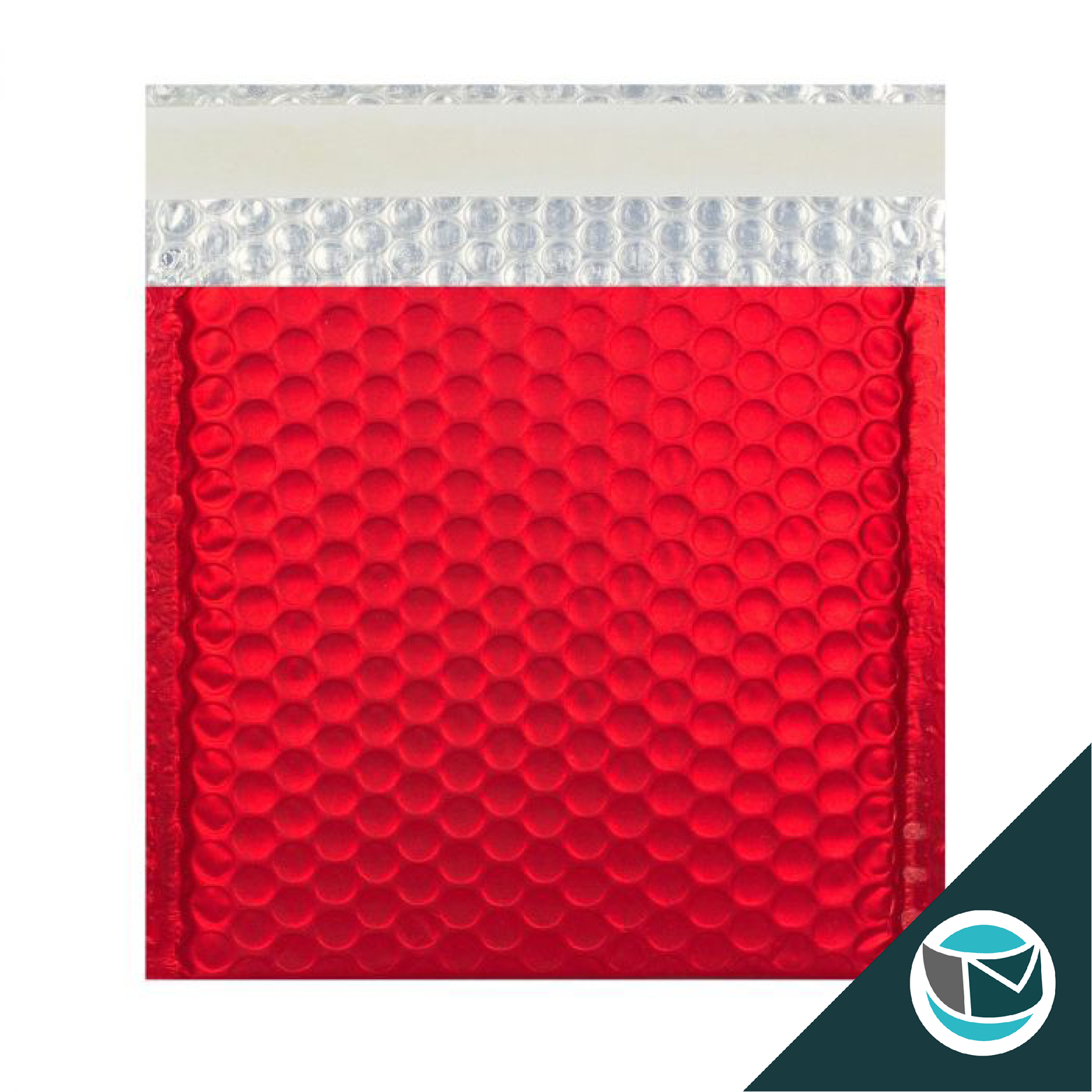Metallic Luchtkussen Envelop Mat - 165x165 mm - Rood
