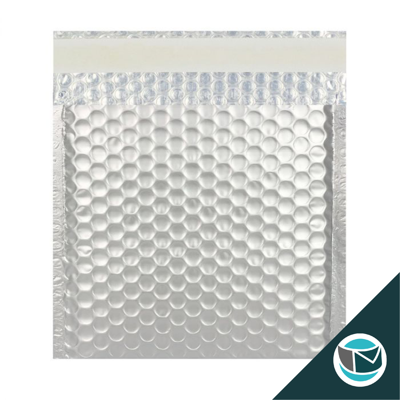 Metallic Luchtkussen Envelop Mat - 165x165 mm - Zilver