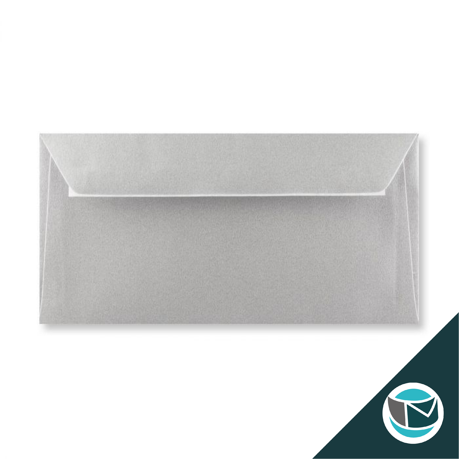 Luxe Wenskaart Envelop - 110x220 mm - Zilver Strip