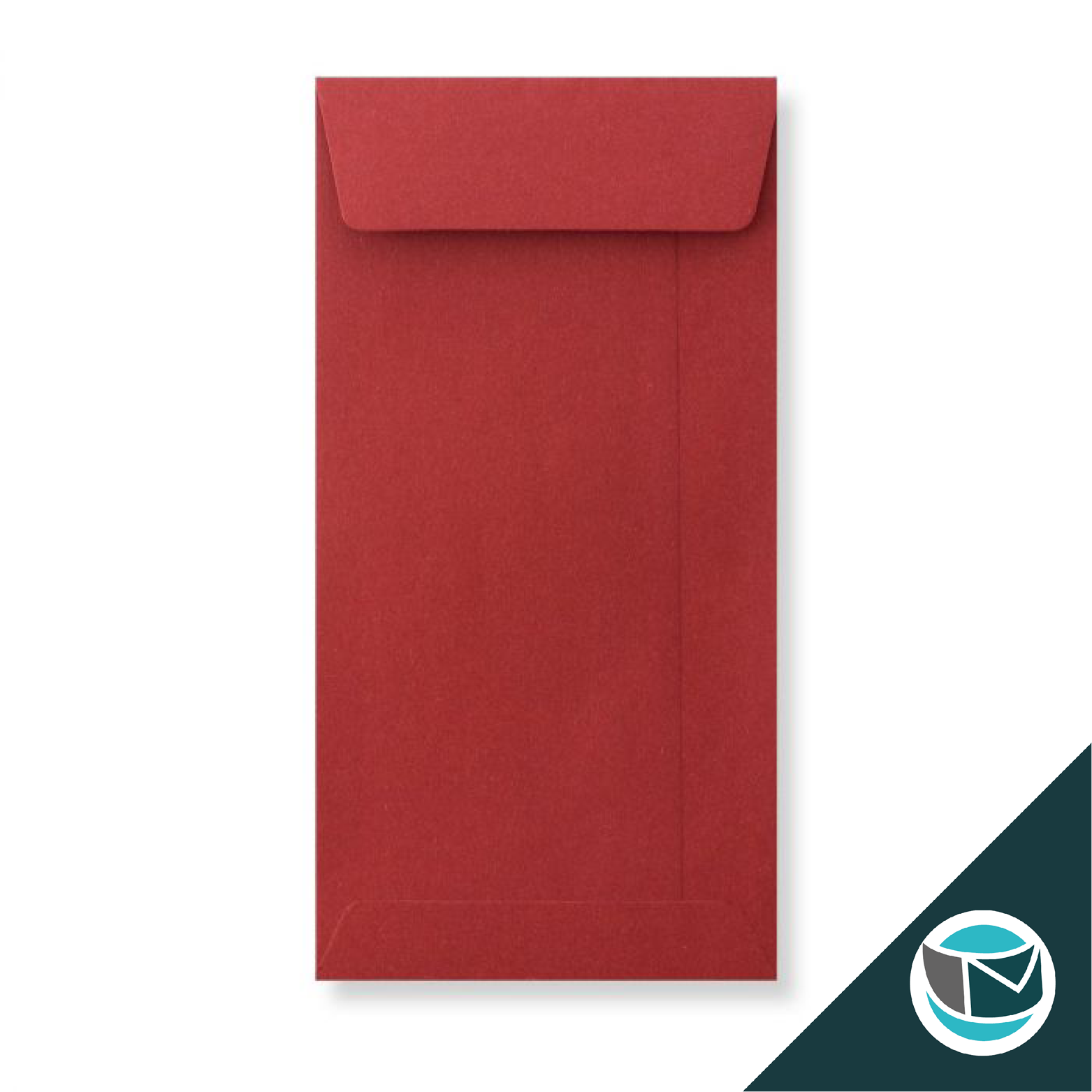 Luxe Wenskaart Envelop - 220x110 mm - Donkerrood Strip