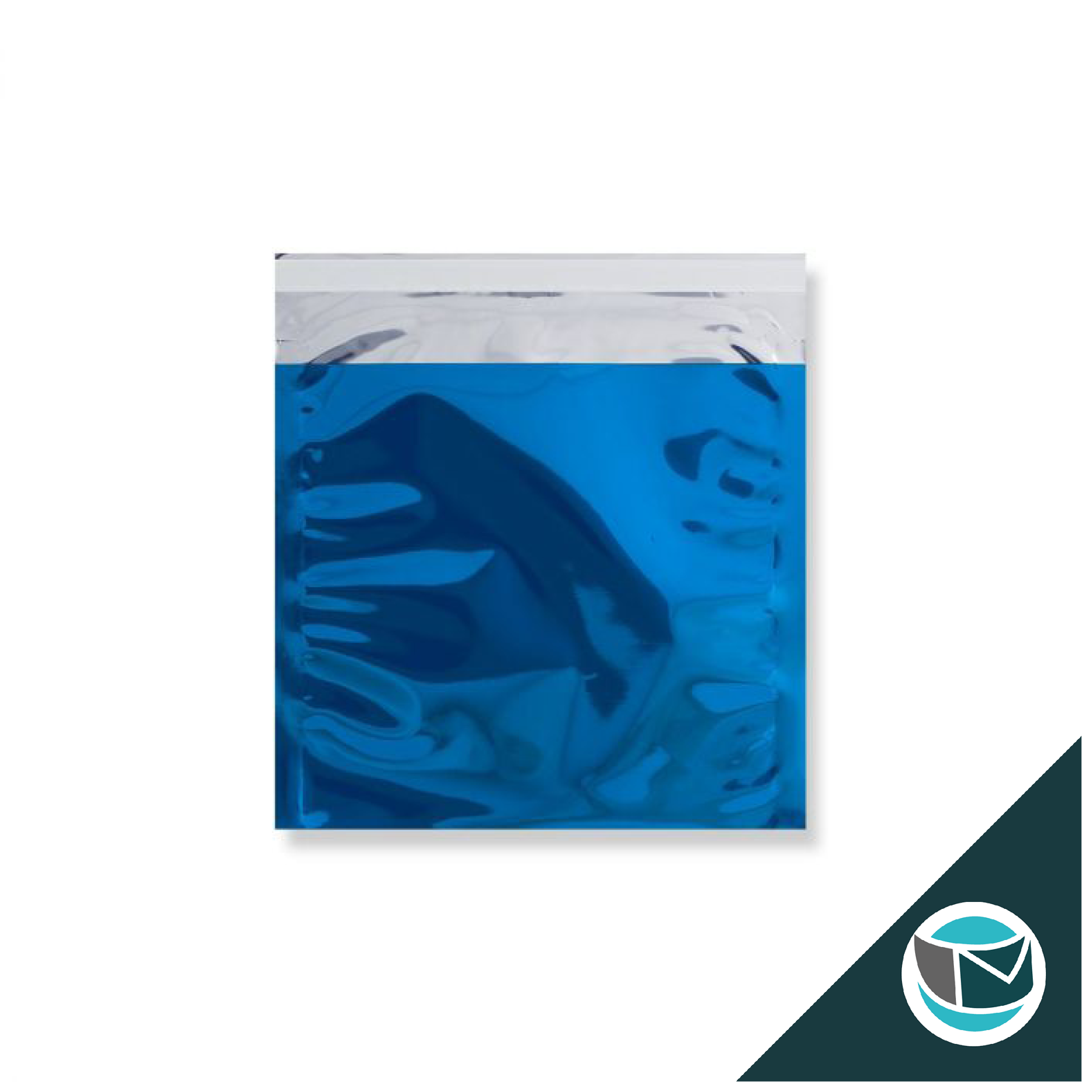 Metallic Folie Envelop (Glans) - 165x165 mm - Blauw