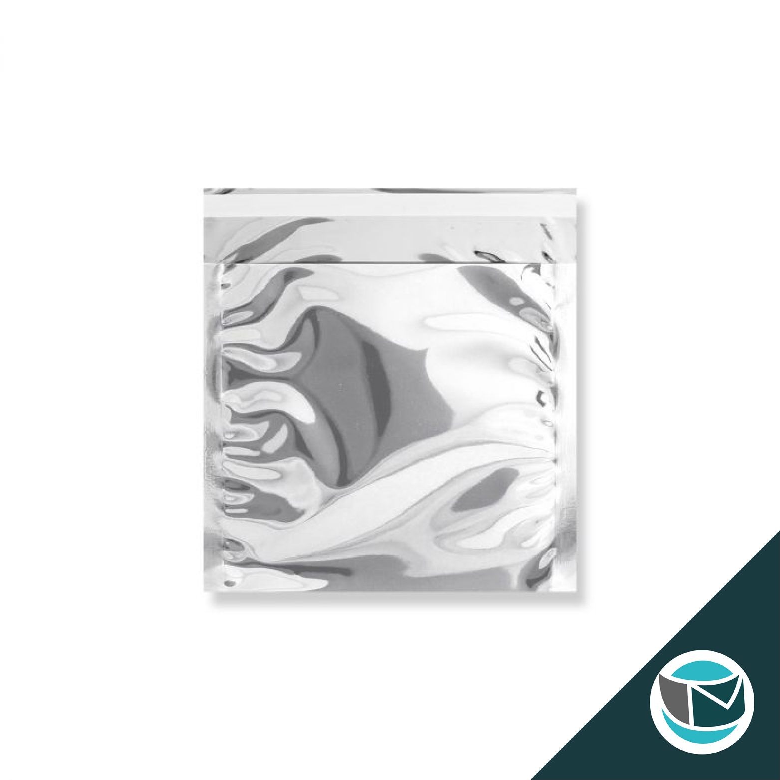 Metallic Folie Envelop (Glans) - 165x165 mm - Zilver