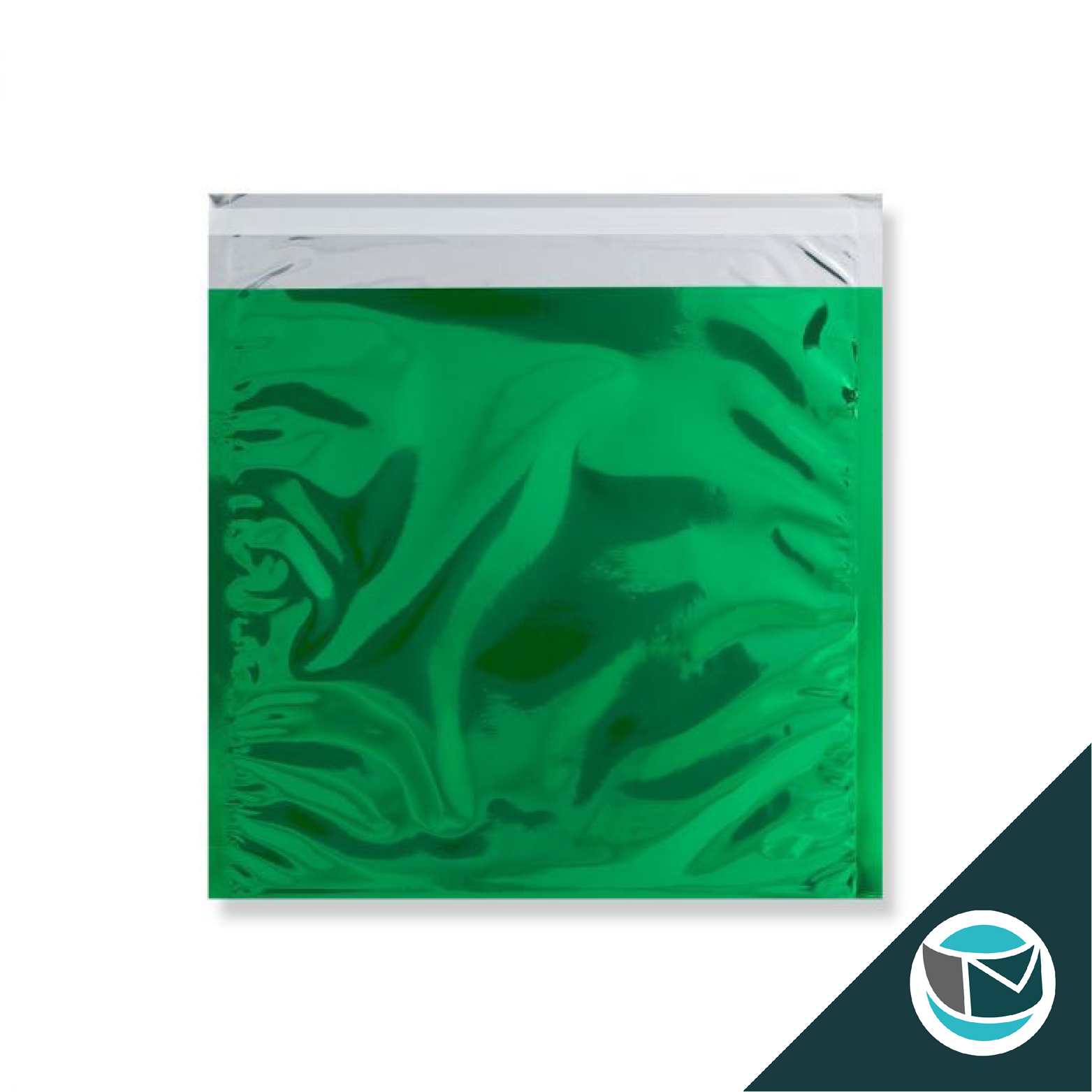 Metallic Folie Envelop (Glans) - 220x220 mm - Groen