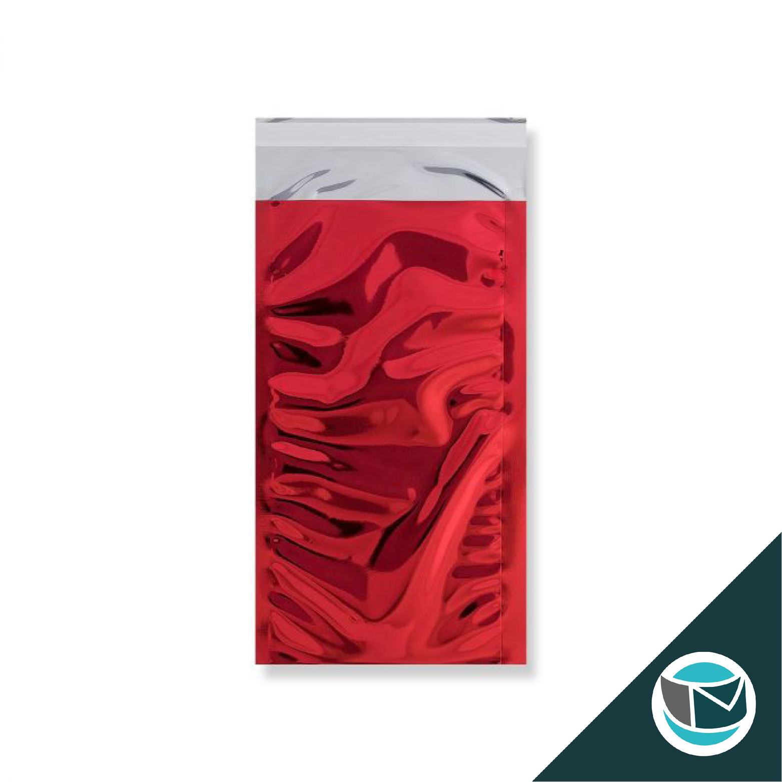 Metallic Folie Envelop (Glans) - 229x114 mm (DL+) - Rood