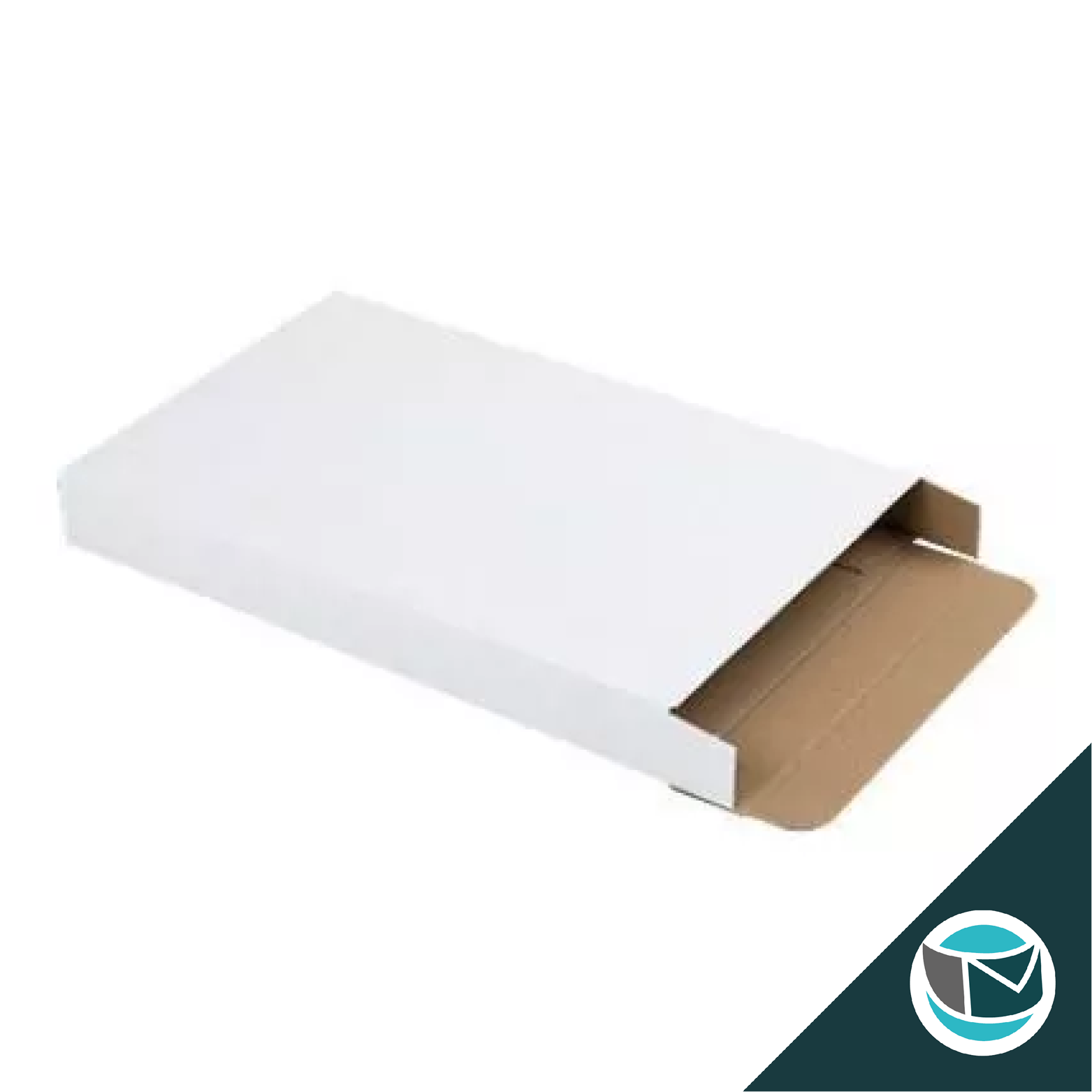 Brievenbusdoos met Zijklep - A4+ - 350 x 250 x 28 mm - Wit