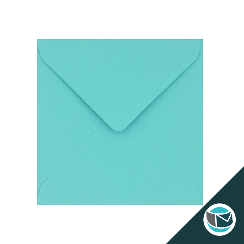 Gekleurde Premium Envelop - 130x130 mm - Turquoise 120 grams