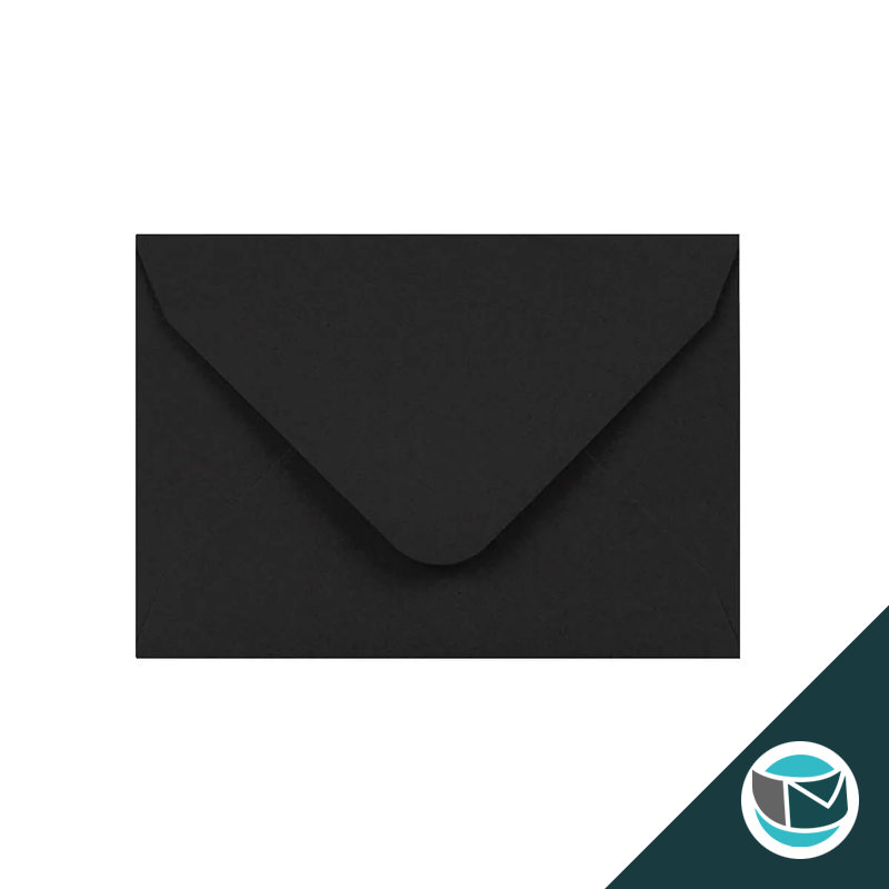Gekleurde Premium Envelop - 65x94mm - Zwart