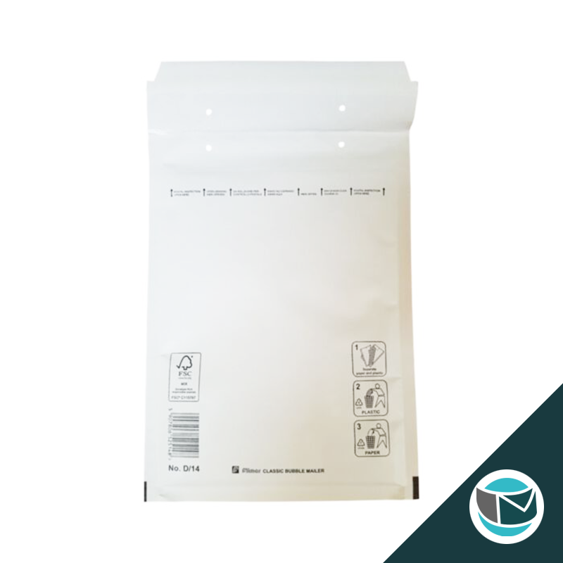 FSC Papier - Witte luchtkussen envelop K-20 tearstrip (A3), binnenmaat 350x470mm