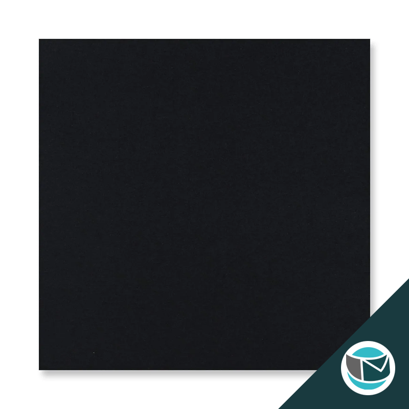 Wenskaart Envelop met Puntklep Strip - 170x170 mm - Zwart