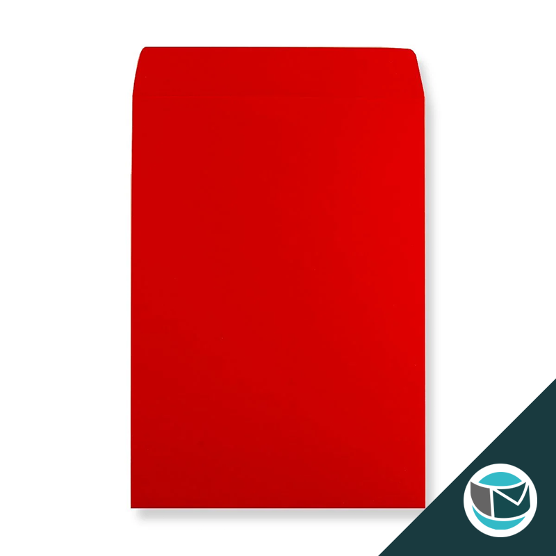 Kartonnen Duplex Enveloppen - 324x229 mm (C4) - Rood
