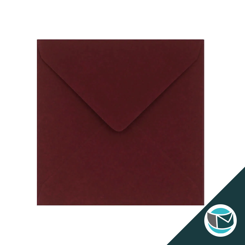 Gekleurde Premium Envelop - 130x130 mm - Bordeaux 120 grams
