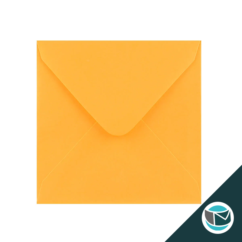 Gekleurde Premium Envelop - 130x130 mm - Dark Geel