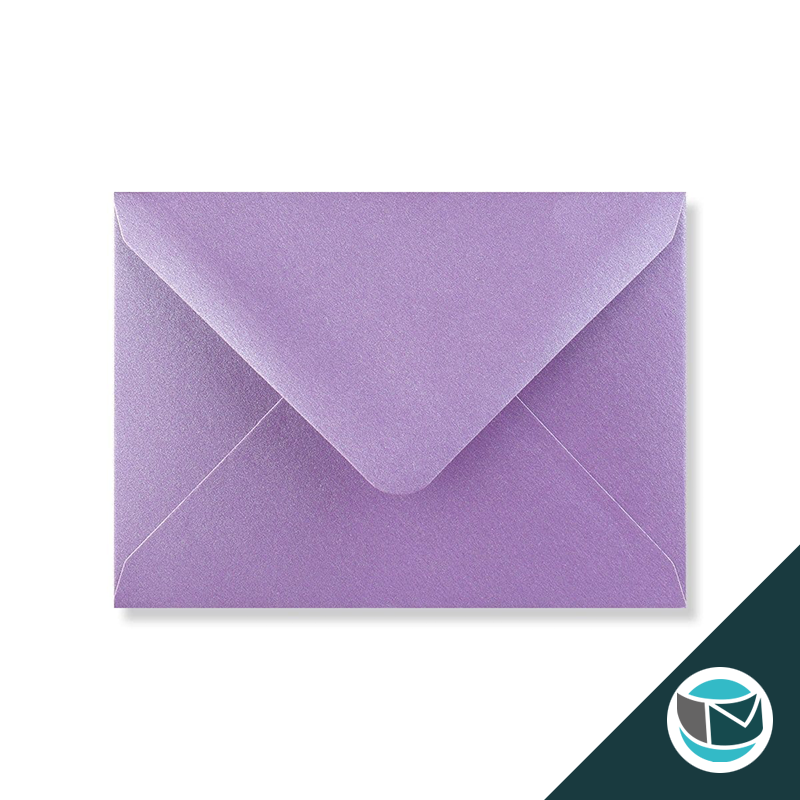 Parelmoer Envelop - 82x113 mm (C7) - Lila Gegomd 120 grams