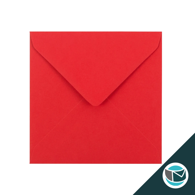 Gekleurde Premium Envelop - 130x130 mm - Rood 120 grams