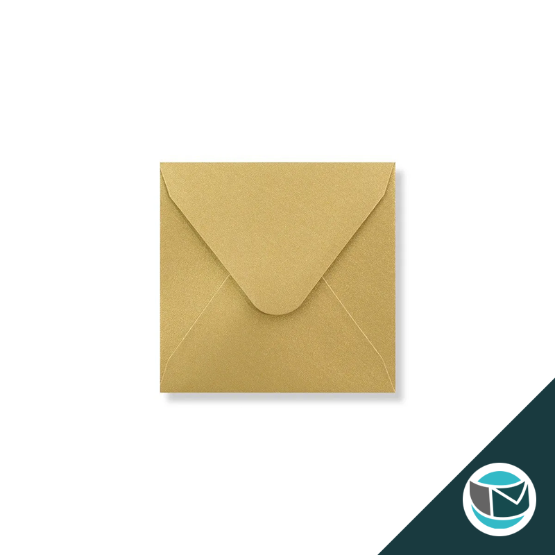 Parelmoer Envelop - 100x100 mm - Goud Gegomd 120 grams