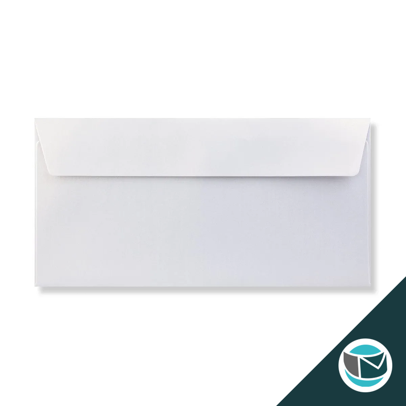 Parelmoer Envelop - 110x220 mm  - Wit Strip 120 grams