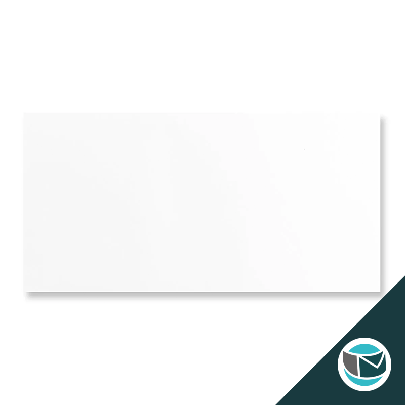 Wenskaart Envelop met Puntklep Strip - 110x220 mm (DL)  - Wit