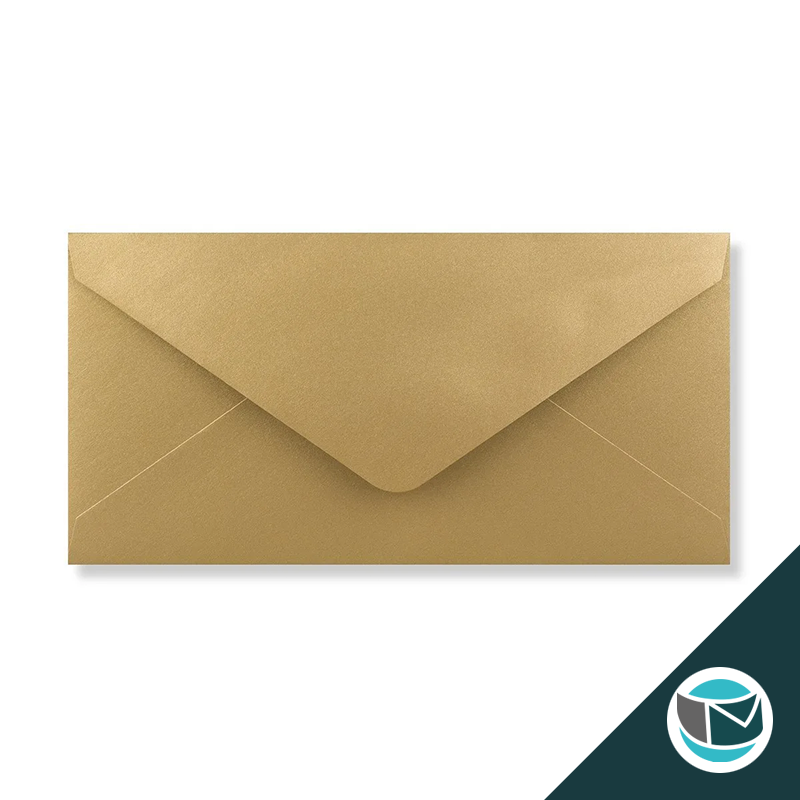 Luxe Wenskaart Envelop - 110x220 mm- Goud