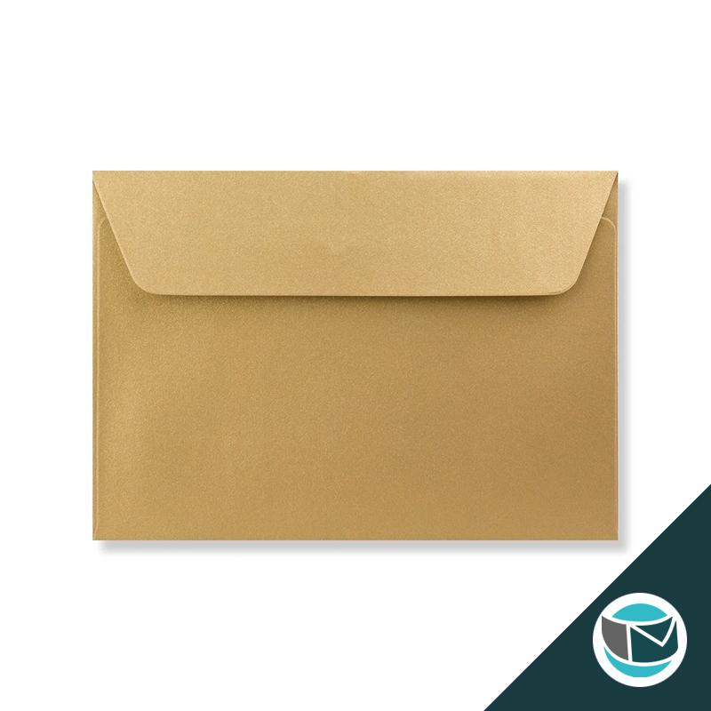 Parelmoer Envelop - 114x162 mm (C6) - Goud Strip 120 grams
