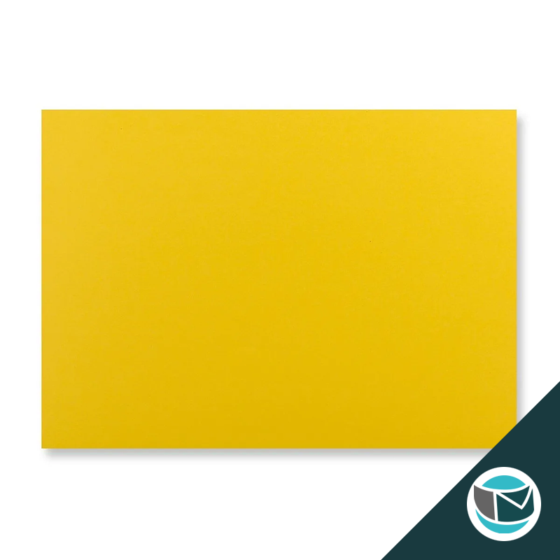 Wenskaart Envelop met Puntklep Strip - 114x162 mm (C6)  - Donkergeel