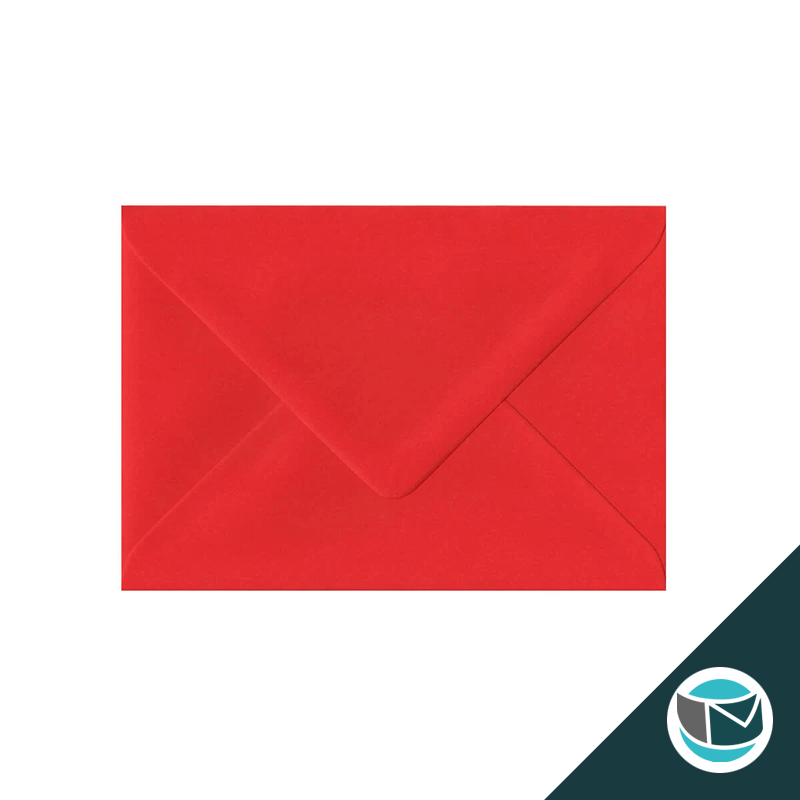 Gekleurde Premium Envelop - 114x162 mm (C6) - Rood