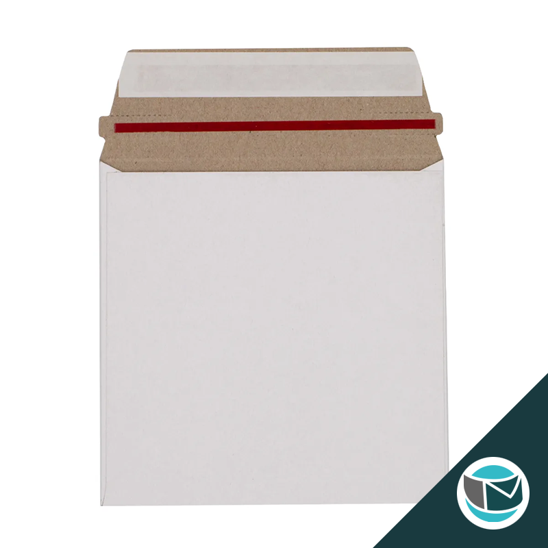 Kartonnen Duplex Enveloppen - 140x140 mm - Wit