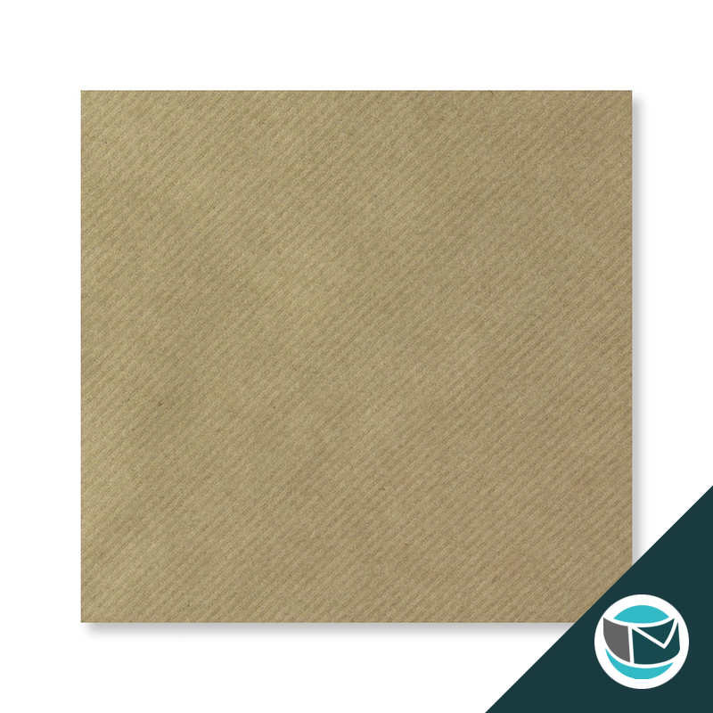 Gekleurde Envelop - 140x140 mm - Bruin Gestreept 100 grams