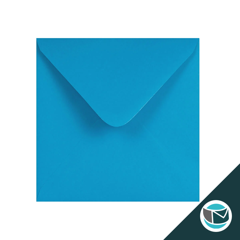 Gekleurde Premium Envelop - 155x155 mm - Helder Blauw