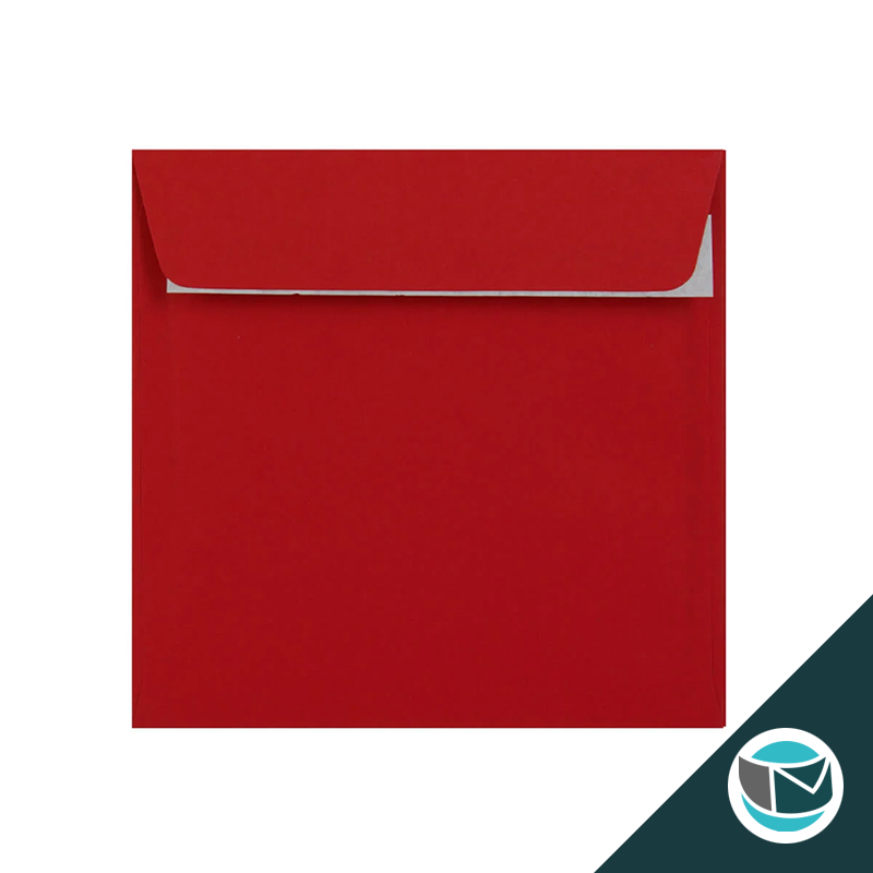 Gekleurde Premium Envelop - 155x155 mm - Donkerrood