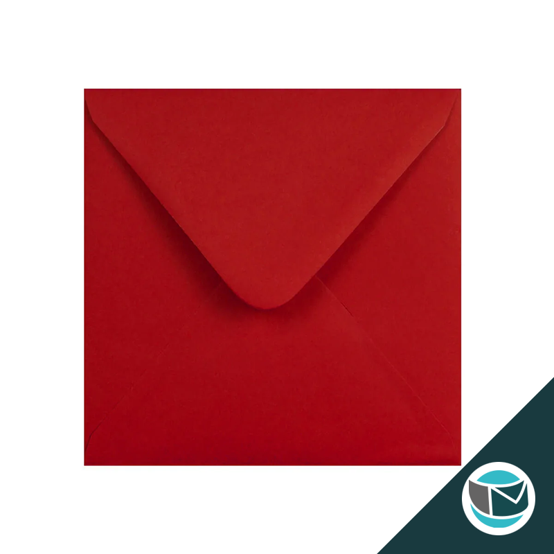 Gekleurde Premium Envelop - 155x155 mm - Donkerrood